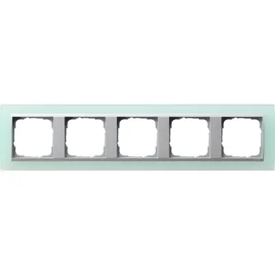 Gira Abdeckrahmen 5-fach Event Opak mint mat/aluminium matt (021551)