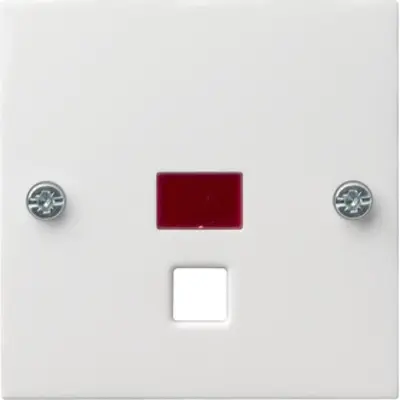 Gira abdeckung mit Kontrollfenster für Zugschalter/-taster System 55 weiß glänzend (063803)