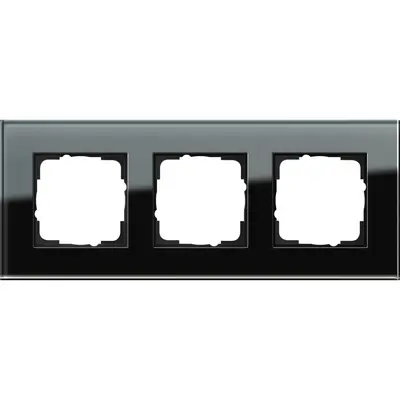 Gira Abdeckrahmen 3-fach Esprit glas schwarz (021305)