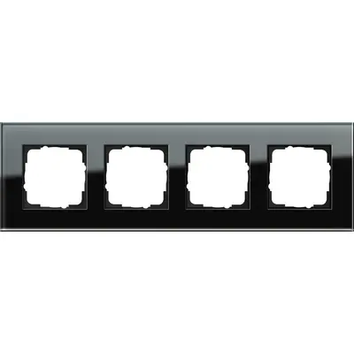Gira Abdeckrahmen 4-fach Esprit glas schwarz (021405)