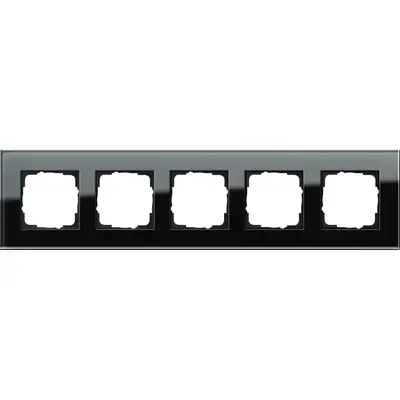 Gira Abdeckrahmen 5-fach Esprit glas schwarz (021505)
