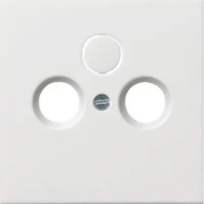 Gira Abdeckung für Koaxial-Antennensteckdose F100 weiß glänzend (0869112)