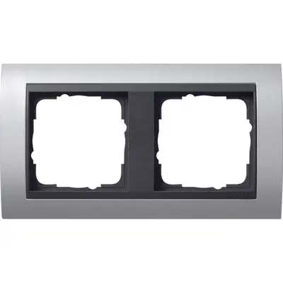 Gira Abdeckrahmen 2-fach Event aluminium mat/anthrazit matt (021206)