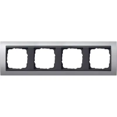 Gira Abdeckrahmen 4-fach Event aluminium mat/anthrazit matt (021406)