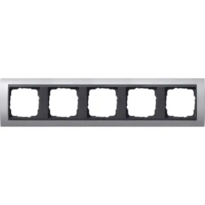 Gira Abdeckrahmen 5-fach Event aluminium mat/anthrazit matt (021506)