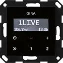 Gira unterputz-Radio RDS System 55 schwarz glas (228405)