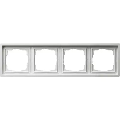 Gira Abdeckrahmen 4-fach F100 weiß glänzend (0214112)