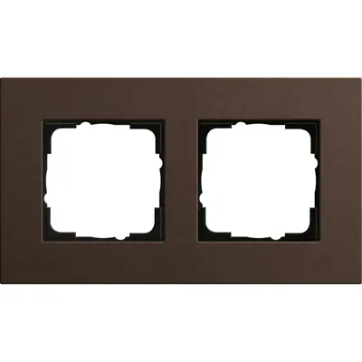 Gira Abdeckrahmen 2-fach Esprit linoleum-multiplex dunkelbraun (0212223)