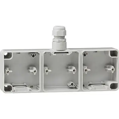 Gira Unterteil 3-fach 1xM20 Aufputz IP44 (007335)
