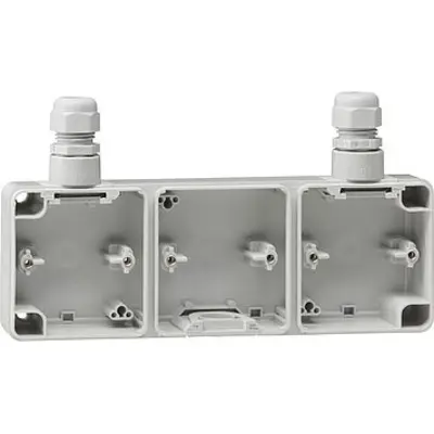 Gira Unterteil 3-fach 2xM20 Aufputz IP44 (008335)