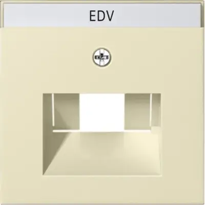 Gira abdeckung RJ45 Netzwerk-anschlussdose Beschriftungsfeld 1&2fach System 55 creme glänzend (028401)