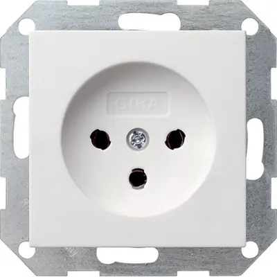 Gira HNA-Steckd. 10 A System 55 Reinweiß (047903)