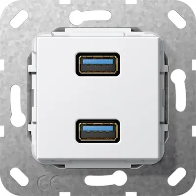 Gira USB 3.0 A 2-fach Kpl. Einsatz Reinweiß (568403)