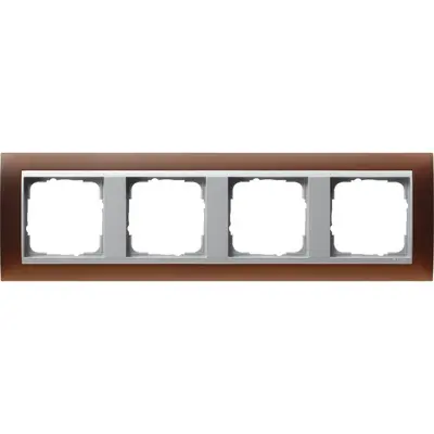 Gira Abdeckrahmen 4-fach Event Opak dunkelbraun mat/aluminium matt (021459)