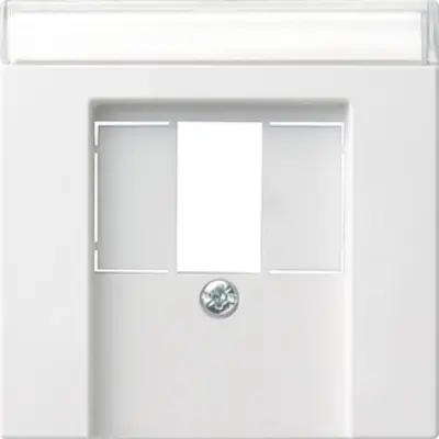 Gira Abdeckung für TAE und USB mit Beschriftungsfeld System 55 weiß glänzend (087603)
