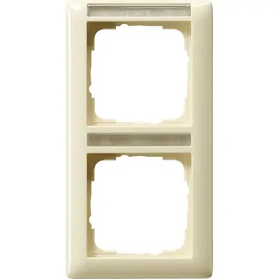 Gira Abdeckrahmen 2fach vertikal mit Beschriftungsfeld Standard 55 creme glänzend (110201)