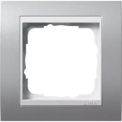 Gira Abdeckrahmen 1-fach Event aluminium mat/weiß glänzend (0211326)