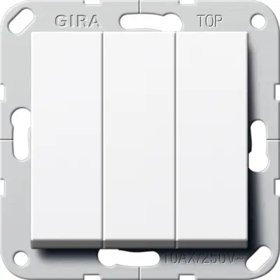 Gira wipptaster BS 3-fach Schließer System 55 Reinweiß (284403)