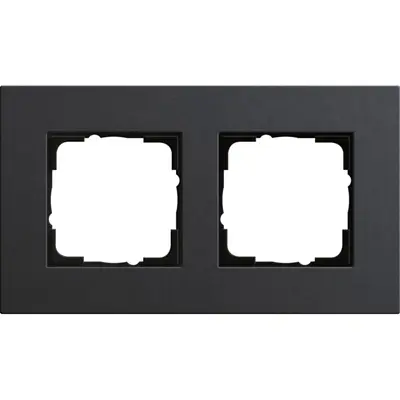 Gira Abdeckrahmen 2-fach Esprit linoleum-multiplex anthrazit (0212226)