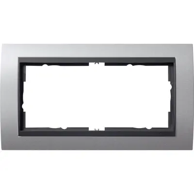 Gira Abdeckrahmen 2-fach Event aluminium mat/anthrazit matt (100206)