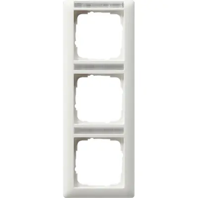 Gira Abdeckrahmen 3fach vertikal mit Beschriftungsfeld Standard 55 weiß matt (110327)