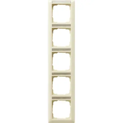 Gira Abdeckrahmen 5fach vertikal mit Beschriftungsfeld Standard 55 creme glänzend (111501)