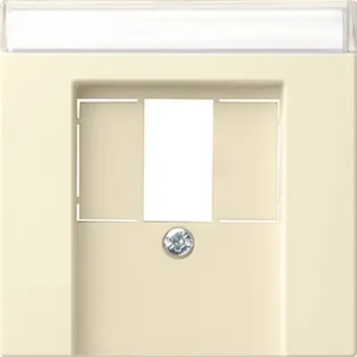 Gira Abdeckung für TAE und USB mit Beschriftungsfeld System 55 creme glänzend (087601)