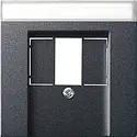 Gira abdeckung USB / Lautsprecher Beschriftungsfeld System 55 anthrazit matt (087628)