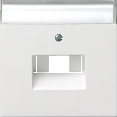 Gira abdeckung RJ45 Netzwerk-anschlussdose Beschriftungsfeld 1&2fach F100 weiß glänzend (0284112)