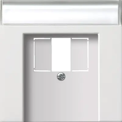 Gira Abdeckung für TAE und USB mit Beschriftungsfeld F100 weiß glänzend (0876112)
