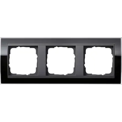 Gira Abdeckrahmen 3-fach Event Klar schwarz glänzend/anthrazit matt (0213738)