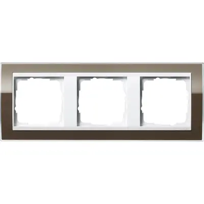 Gira Abdeckrahmen 3-fach Event Klar braun glänzend/weiß glänzend (0213763)