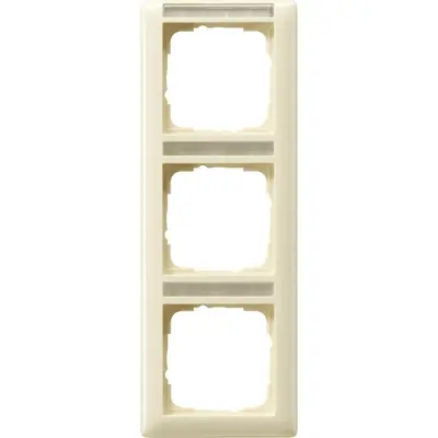 Gira Abdeckrahmen 3fach vertikal mit Beschriftungsfeld Standard 55 creme glänzend (110301)