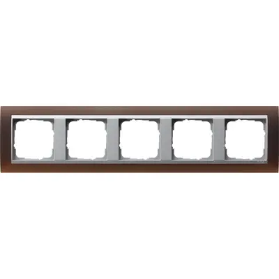 Gira Abdeckrahmen 5-fach Event Opak dunkelbraun mat/aluminium matt (021559)