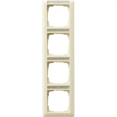 Gira Abdeckrahmen 4fach vertikal mit Beschriftungsfeld Standard 55 creme glänzend (111401)