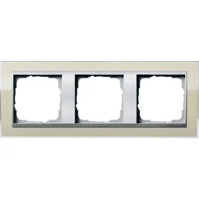 Gira Abdeckrahmen 3-fach Event Klar sand glänzend/aluminium matt (0213776)