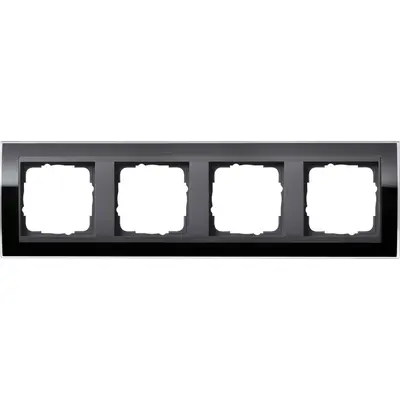 Gira Abdeckrahmen 4-fach Event Klar schwarz glänzend/anthrazit matt (0214738)