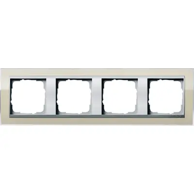 Gira Abdeckrahmen 4-fach Event Klar sand glänzend/aluminium matt (0214776)