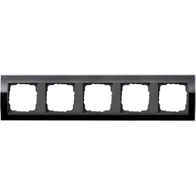 Gira Abdeckrahmen 5-fach Event Klar schwarz glänzend/anthrazit matt (0215738)