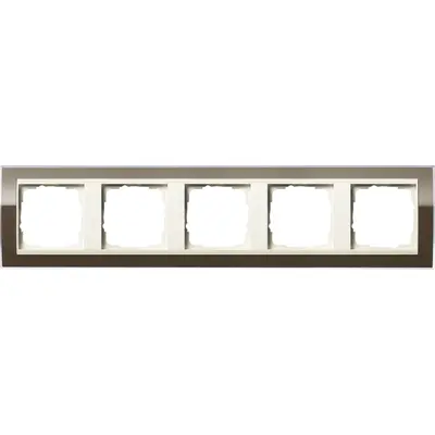 Gira Abdeckrahmen 5-fach Event Klar braun glänzend/creme glänzend (0215761)