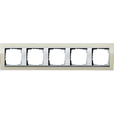 Gira Abdeckrahmen 5-fach Event Klar sand glänzend/aluminium matt (0215776)