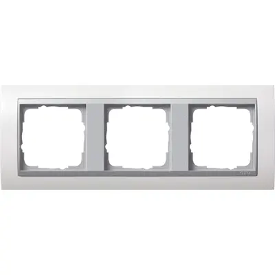 Gira Abdeckrahmen 3-fach Event weiß glänzend/aluminium matt (0213806)