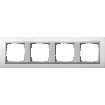 Gira Abdeckrahmen 4-fach Event weiß glänzend/aluminium matt (0214806)