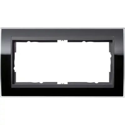 Gira Abdeckrahmen 2-fach Event Klar schwarz glänzend/anthrazit matt (1002738)