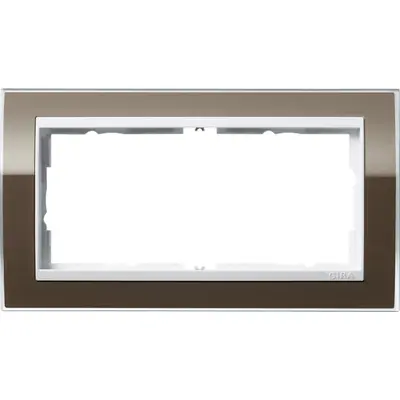 Gira Abdeckrahmen 2-fach Event Klar braun glänzend/weiß glänzend (1002763)