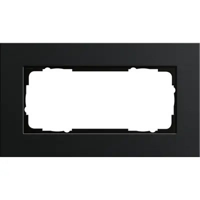 Gira Abdeckrahmen 2-fach Esprit aluminium schwarz (1002126)