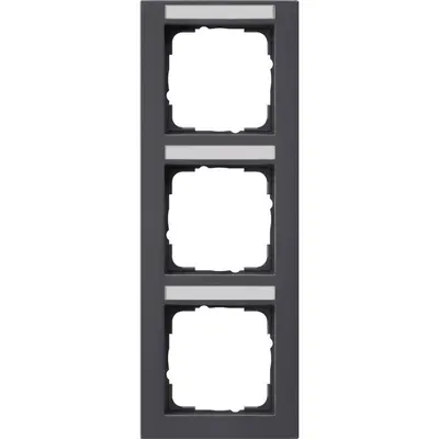 Gira Abdeckrahmen 3-fach vertikal Beschriftungsfeld E2 anthrazit matt (110323)