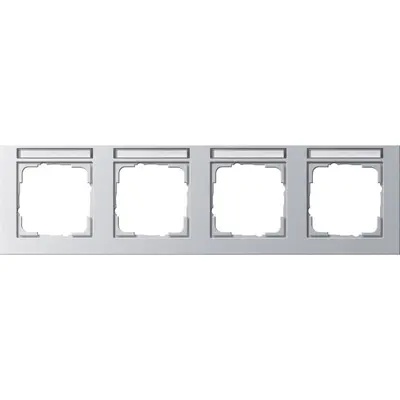 Gira Abdeckrahmen 4-fach horizontal Beschriftungsfeld E2 aluminium matt (109425)