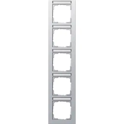 Gira Abdeckrahmen 5-fach vertikal Beschriftungsfeld E2 aluminium matt (111525)