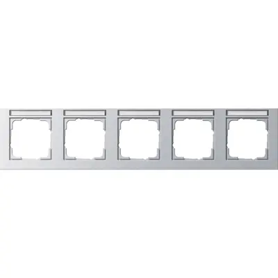 Gira Abdeckrahmen 5-fach horizontal Beschriftungsfeld E2 aluminium matt (109525)